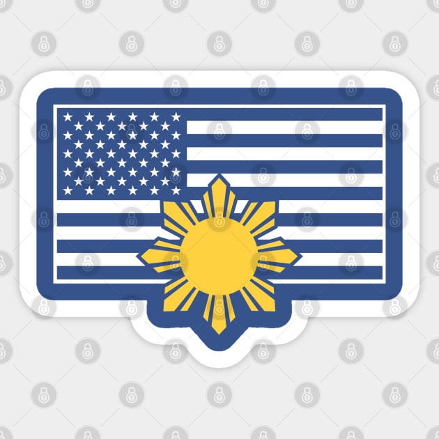 FILIPINO AMERICAN FLAG Sticker by LILNAYSHUNZ